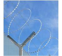 Kanduo Recinzione in filo spinato Rotoli di filo spinato a doppia spirale con lama, zincato, adatti for cortili, fattorie e giardini(10m)