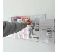 Kanduo Riviste a Pavimento Portariviste in Acrilico a Parete for la Decorazione della Camera da Letto, espositore for opuscoli, Organizer salvaspazio Supporto da Pavimento(120cm(47 1/4"))