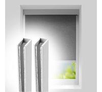 Kanduo Set da 2 pezzi di binari laterali che bloccano la luce, strisce parasole a rullo(Gray 2pcs)