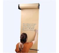 KAnduo Supporto per Rotoli di Carta Kraft Dispenser e taglierina for Carta Kraft Nera montata a Parete, for Liste di Cose da Fare/specialità del Giorno/Menu/Altri Appunti Porta Rotolo(Steel Frame Wid