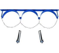 Kanduo Supporto Portatile for bombole di Gas/Ossigeno/O2, capacità ≤ 40 l, Supporto for bombole di azoto con Viti e Catena di Sicurezza(5pcs,3 Bottles - 92cm)
