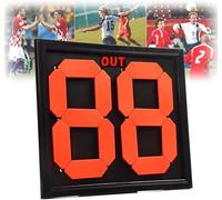 Kanduo Tabellone sostituzione calcio LED Tabellone for la sostituzione del calcio, tabellone for la sostituzione del calcio a due lati, scheda di sostituzione del calcio a 2 cifre for pallacanestro pa