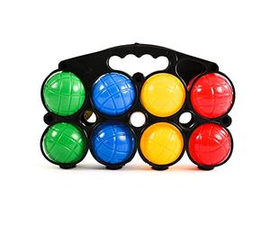 KandyToys Set di 8 Bocce Colorate da Giardino, con Custodia per Il Trasporto