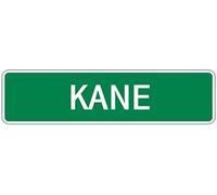 Kane Cartello stradale 10,2 x 40,6 cm targa in latta Beach Cafe Restaurant Shop Home Room Wall Door Decor Gift
