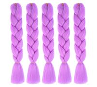 Kanekalon, extension per capelli sintetici, 5 pezzi Ombre Jumbo Braid da 24 pollici, Kanekalon per capelli intrecciati con coda di cavallo, per capelli intrecciati