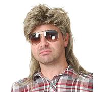 Kaneles Mullet Wigs for Men 80s Costumes Fancy Party Accessory Cosplay Wig (Blonde)