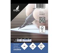 Kangaro - Blocco note A6, a righe, 60 g, 100 fogli, K-5506, 10,5 x 14,8 x 0,9, colore: Bianco