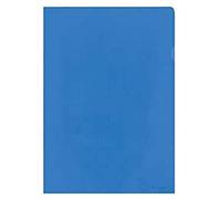 Kangaro Cartellina portadocumenti formato A4, 120 micron, trasparente, grana blu, confezione da 10