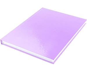 Kangaro KTC K-5355 - Blocco da schizzi formato A5, con copertina rigida viola pastello, 80 fogli da 100 g, colore: Bianco