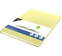 Kangaro KTC Kangaro A4 - Carta bianca bianca con copertina rigida gialla, 80 fogli da 100 grammi, colore: Giallo pastello