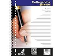 Kangaro - Quaderno a righe, formato A4, confezione da 5, 23R, 60 g, 80 fogli
