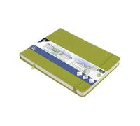 Kangaro - Quaderno per schizzi A5, con copertina rigida in poliuretano, 80 fogli da 140 grammi, con elastico e nastro, colore: Verde lime