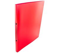 Kangaro Raccoglitore ad anelli rosso opaco (PP, DIN A4, meccanismo a O a 2 anelli da 16 mm, dorso 20 mm), rosso