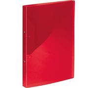 Kangaro Raccoglitore ad anelli rosso trasparente (PP, DIN A4, 2 anelli 16 mm, dorso 20 mm)