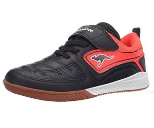 KangaROOS K5-Block Ev, Scarpe da Ginnastica, Jet Black Fiery Red, 31 EU