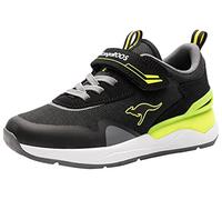 KangaROOS KD-Gym Ev, Scarpe da Ginnastica, Jet Black Neon Yellow 5062, 33 EU