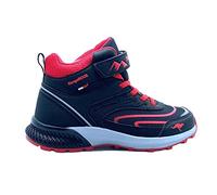 KangaROOS Scarpe da trekking unisex K-hk Teak Mid Ev RTX, Jet Black Fiery Red, 34 EU