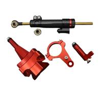 KANGBOZ Compatibile con Ninja 400 2018 2019 2020 2021 2022 Kit Staffa di Montaggio Ammortizzatore Stabilizzatore Sterzo Moto Parte Universale Ammortizzatore sterzo(Red)