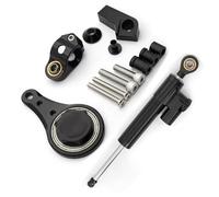 KANGBOZ Compatibile con Ninja per ZX6R per ZX636 2005-2006 Motociclette Stabilizzatore Ammortizzatore Sterzo Kit di Montaggio Stabilizzatore Manubrio Universale Ammortizzatore sterzo(Black)