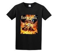 KANGEKAOYU HammerFall Dominion Print Unisex T-Shirts Men Tee Cotton Tops Black Shirt 3XL