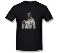 KANGEKAOYU Hannibal Mads Mikkelsen Print Unisex T-Shirts Men Tee Cotton Tops Black Shirt S