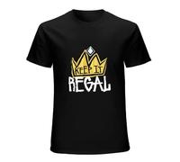 KANGEKAOYU Lana Parrilla's Keepin It Regal Print Unisex T-Shirts Men Tee Cotton Tops Black Shirt XL