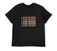 KANGEKAOYU Land Cruiser Print Unisex T-Shirts Men Tee Cotton Tops Black Shirt S