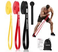 KANGFITER Fasce di resistenza per allenamento, fasce elastiche per trazioni, unisex, spesse e pesanti, con ancoraggio per porta, per stretching, fisioterapia, allenamento a casa