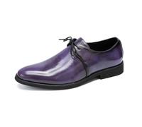 Kanggrei Scarpe eleganti da uomo, classiche, stringate, a punta, stile Oxford, formali, for uomo, alla moda, for ballo di fine anno, matrimonio(Purple,45 EU)