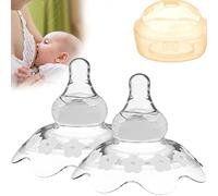 Kangmeile Set di 2 protezioni per capezzoli, punte di seno in silicone, Premium Nipple Shield, non tossico, per la prevenzione e la cura delle fessure del capezzolo durante l'allattamento