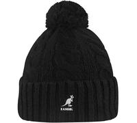 Kangol Berretto Cuffia con Pon Pon in Misto Acrilico e Lana Unisex Nero