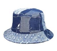 Kangol Cappello da Pescatore Denim Mashup Donna/Uomo - Sole Estivo di Tessuto Estate Primavera/Estate - XL (60-61 cm) Denim
