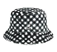 Kangol Cappello di Tessuto Faux Fur Check da Donna L (58-59 cm) - Nero-Bianco