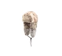 Kangol Cappello Trapper in Finta Pelle Sintetica Beige Multicolore Unisex