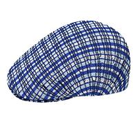Kangol Coppola Prep Plaid Donna/Uomo - Cappello Piatto con Visiera Estate Primavera/Estate - L (58-59 cm) Blu