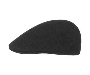 KANGOL®ORIGINAL 507 Seamless Wool Cap Flatcap Schiebermütze Mütze Nero Nuovo