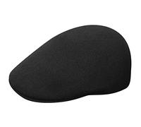 Kangol Seamless Wool 507 cap Tappo Piatto, Nero (Nero/Oro Bg), M Unisex-Adulto