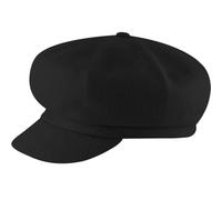 Kangol Wool Spitfire Berretto Newsboy Cappellino in Lana Piatto L (58-59 cm) - Nero