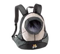 Ferplast Zaino per Cani KANGOO, Trasportino Gatto, Zaino per Gatti, Ampia Apertura, Cinghia di sicurezza, Cinghe Regolabili, Max 8 Kg, 41,5 x 20 x 43H cm, Grigio