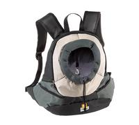 Ferplast Zaino per Cani KANGOO, Trasportino Gatto, Zaino per Gatti, Cinghie Regolabili, Cinghia di sicurezza, Max 6 Kg, 37 x 16 x 36,5H cm, Grigio