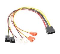 KANGQL Adattatore per ventola Molex da 4 pin a 3 pin/4 pin, 12 V, 7 V, 5 V, adattatore per ventola PC a 4 pin, cavo splitter Molex per ventola del computer PC