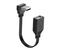 KANGQL Cavo di prolunga, USB 2.0 maschio a femmina, cavo di prolunga per trasferimento dati, 480 mps, curvo, per stampante USB, modem, driver USB