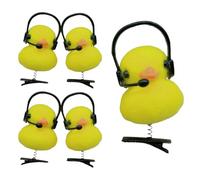 KANGQL Clip per capelli, imitazione anatra clip per capelli bella anatra con corona di rose occhiali da sole clip laterale per ragazza clip per capelli giallo anatra realistica, clip per capelli