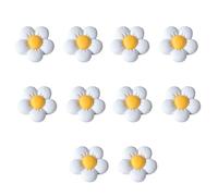 KANGQL Toppe a forma di fiore in plastica per forcine fai da te, 10 toppe a forma di fiore carine per fai da te, accessori creativi per abbigliamento, borse, fermagli per capelli, decorazione fatta a