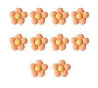 KANGQL Toppe a forma di fiore in plastica per forcine fai da te, 10 toppe a forma di fiore carine per fai da te, accessori creativi per abbigliamento, borse, fermagli per capelli, decorazione fatta a