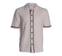 Kangra - Maglia a Maniche Corte Stile Camicia - - Knitwear - Uomo - Beige - XL