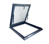 KANGSHOP Copertura for lucernario, Telaio in Lega di Alluminio e Asta idraulica, Finestra for lucernario con Doppio Vetro temperato, for Tetto, soffitta, Cantina, Veranda(LxW 30x24in/75x60cm)
