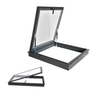 KANGSHOP Finestra for pozzo di Illuminazione interrato con Doppio Vetro temperato, Porta di Sicurezza for Portello di Accesso al Tetto(LxW 32x24in/80x60cm)