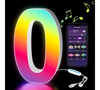 Kangtaixin Numeri Luminosi con USB, Luci LED di Numerica 0-9, APP Controllo, Insegne Luminose con Luce Colorate RGB per Decorazione e Atmosfera, Compleanni, Matrimoni, Feste, Bar, Numero - 0