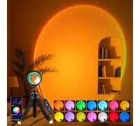 Kangtaixin Sunset Lamp - Lampada da Tramonto RGB - Controllo App, Connettore USB, Proiettore LED Girevole a 360°, Luce D'atmosfera Romantica, Adatta per Fotografia, Selfie, Decorazione del Soggiorno
